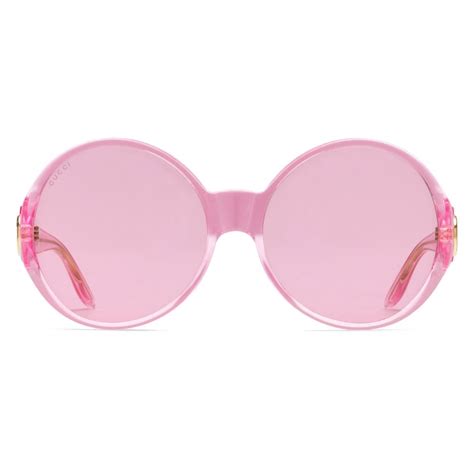 gucci glasses women pink|gucci round pink sunglasses.